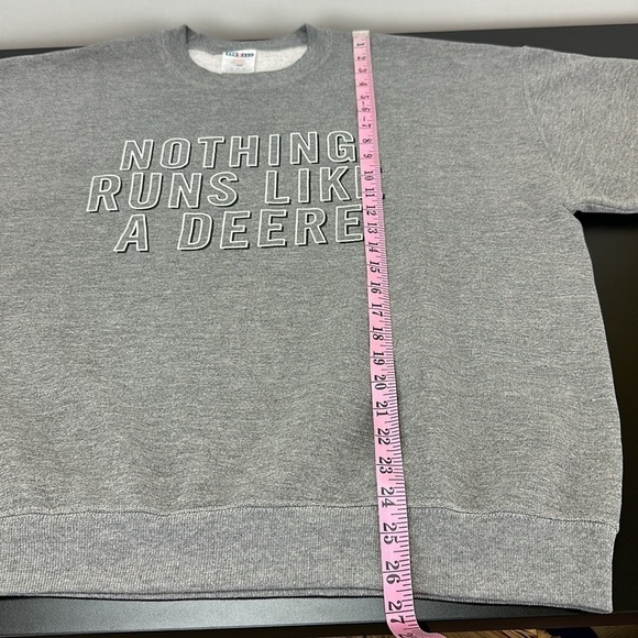 Jerzees NuBlend Gray John Deere Nothing Runs Like a Deere Sweatshirt Graphic XL - Picture 10 of 12